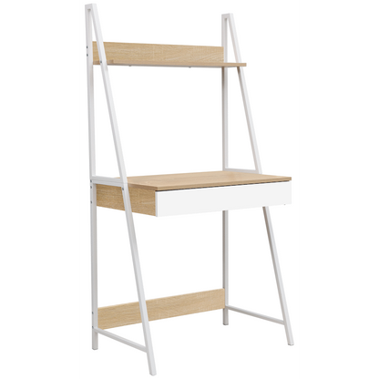 Everfurn Belle Desk with Large Drawer and Storage Shelf