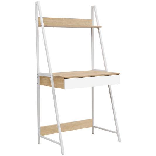 Everfurn Belle Desk with Large Drawer and Storage Shelf