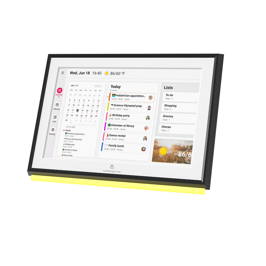 Volkano Agenda Series Smart Calendar and Digital Photo Frame  10" - Black