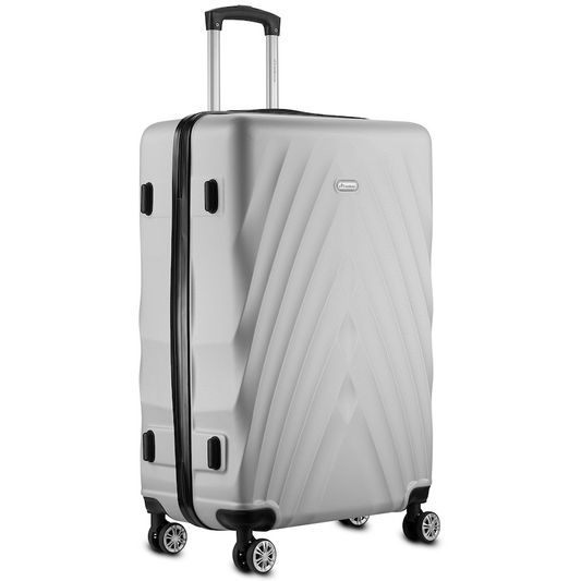 Travelwize Terra ABS 55cm 4-Wheels Spinner Luggage Silver