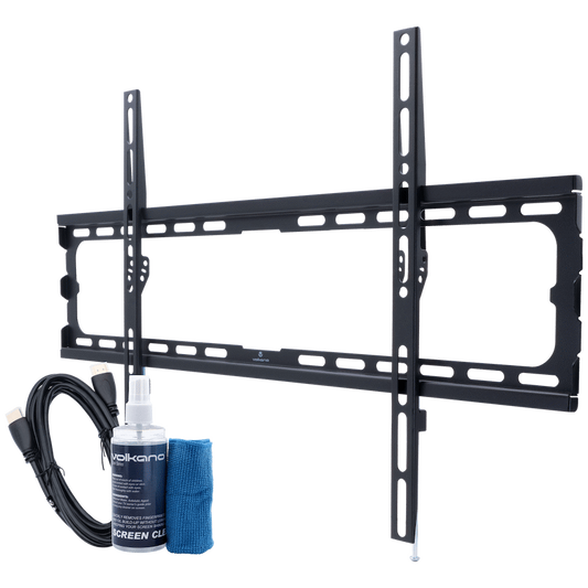 Volkano Steel Series Fixed TV Wall Mount Bundle for up to 86" TVs