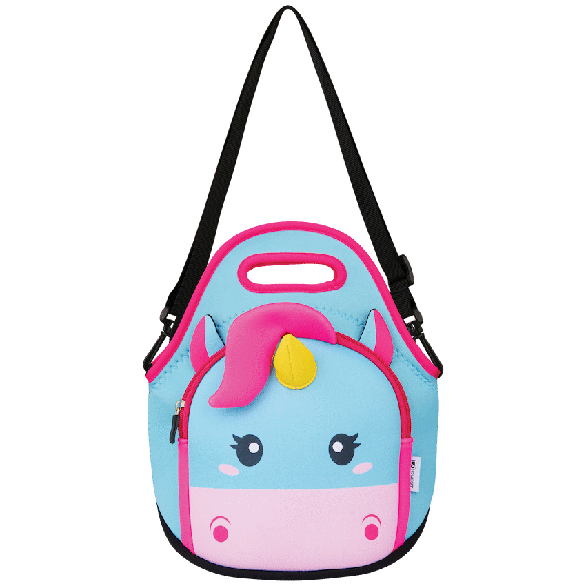 Quest Neoprene Lunch Bag - Unicorn - Blue/Pink
