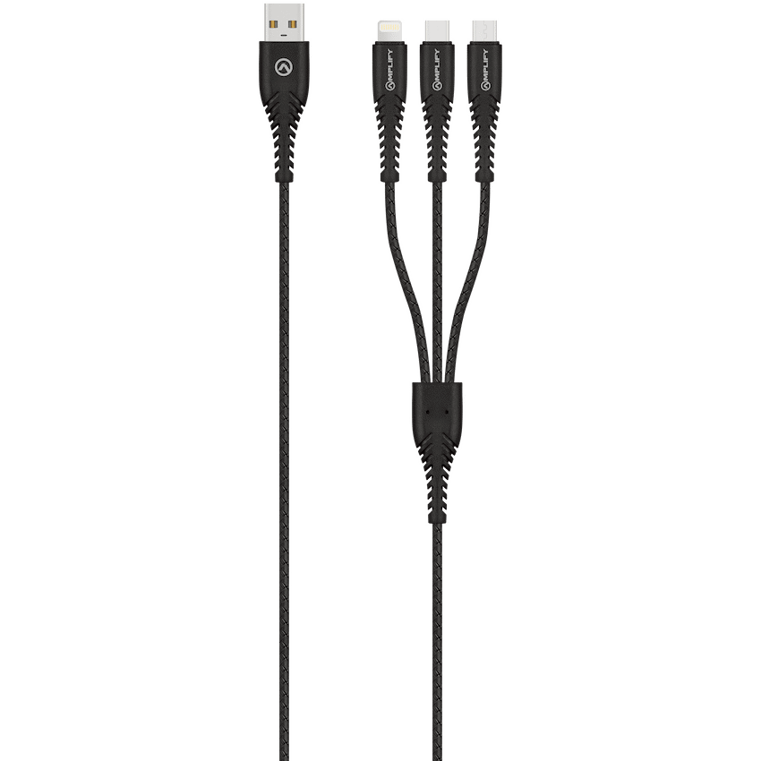 Amplify Linked Series 3-in-1 Charging Cable - Black