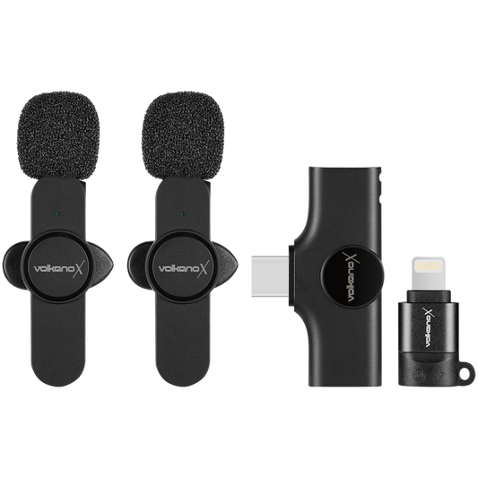 VolkanoX Prodigy Series Wireless Lavalier Microphone - Black