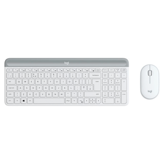 Logitech MK470 Slim Wireless Keyboard and Mouse Combo - Off White