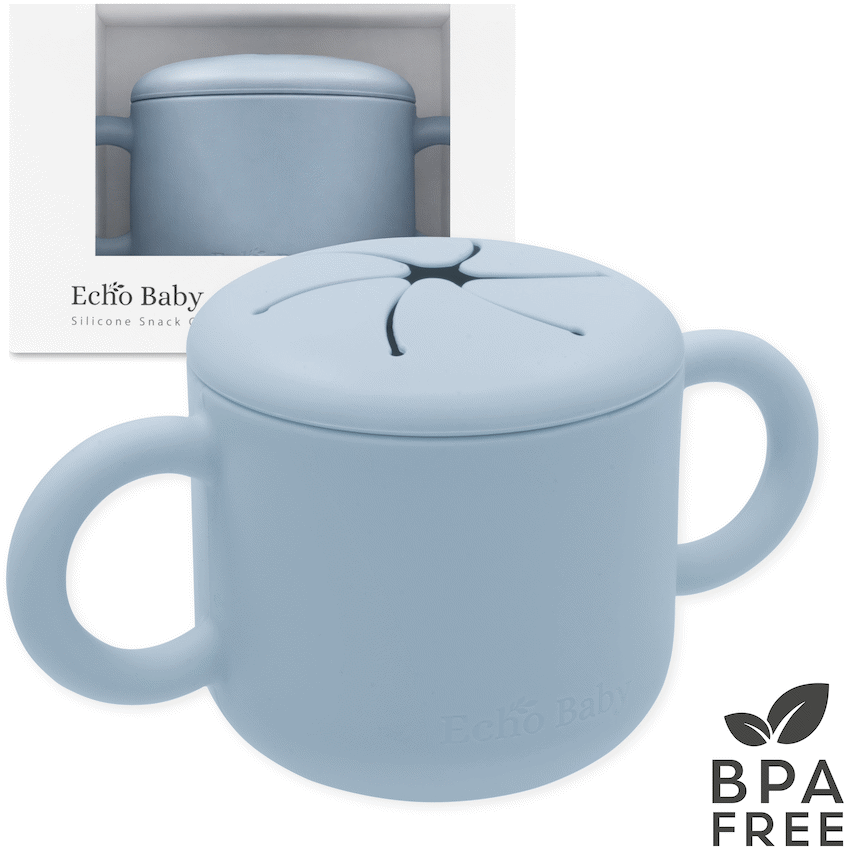 Echo Baby Silicone Snack Cup - Powder Blue