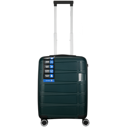 Travelwize Tourer PP 55cm 4-wheel Spinner Luggage Petrol