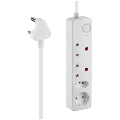 Nexon 4-Way Medium Surge-Protected Multiplug 0.5m - White