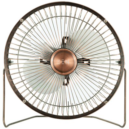 Zen Cool Series 6in Desk Fan - Copper