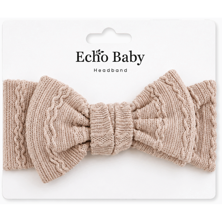 Echo Baby Bow Headband - Bone