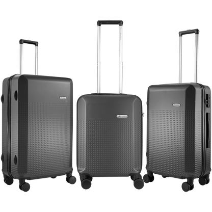 Travelwize Cyclone ABS 4-Wheel Spinner 3-Piece Luggage Set - Granite