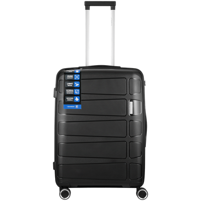 Travelwize Tourer PP 65cm 4-wheel Spinner Luggage Black