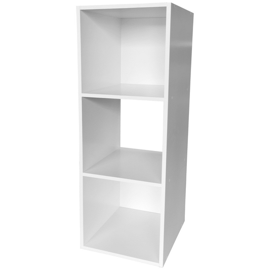 Everfurn Grayscale 3 Tier Bookshelf White, High Pressure Laminate