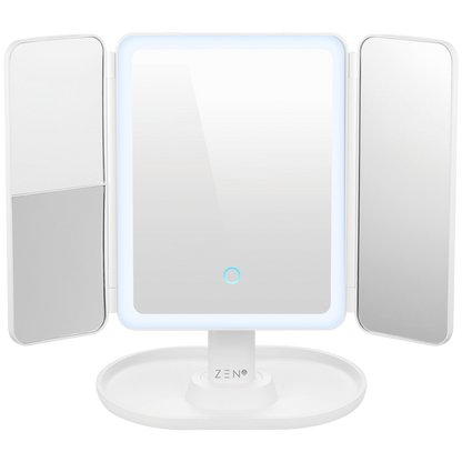 ZEN Selene Series Detachable Trifold Makeup Mirror - White
