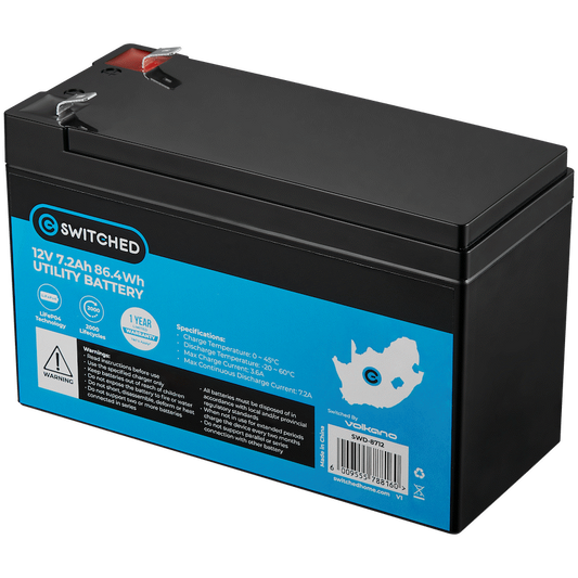 Switched LiFePO4 Gate Motor/Alarm Battery