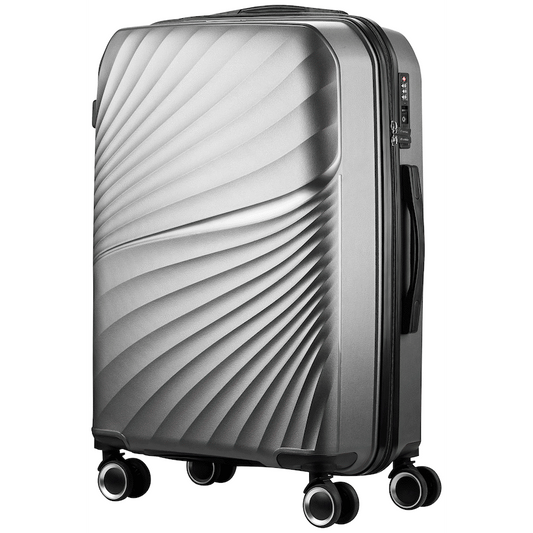 Travelwize Quartz PP 76cm 4-Wheel Spinner Luggage - Silver
