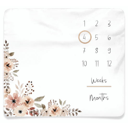Echo Baby Milestone Blanket - Bloom