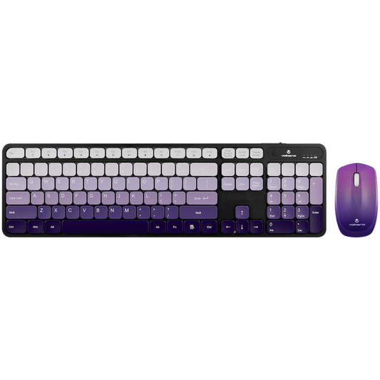 Volkano Prism Series Bluetooth Wireless Keyboard and Mouse - Purple