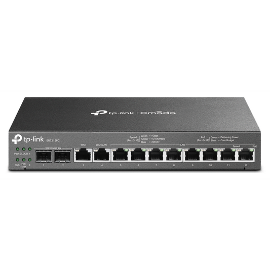 TP-Link Omada ER7212PC Gigabit VPN Router with PoE+ Ports and Controller Ability