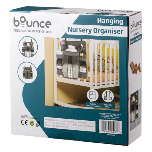 Bounce Hanging Nursery Organiser Grey