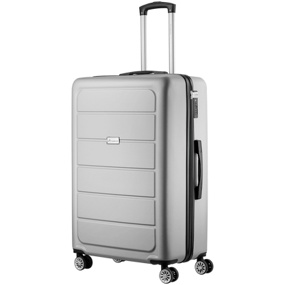 Travelwize Maple ABS 75cm 4-Wheel Spinner Luggage - Silver