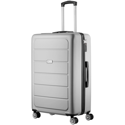 Travelwize Maple ABS 75cm 4-Wheel Spinner Luggage - Silver