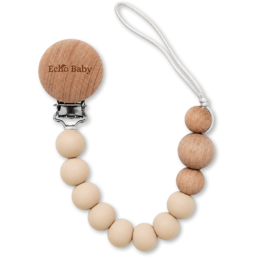 Echo Baby Silicone Dummy Clip - Ivory