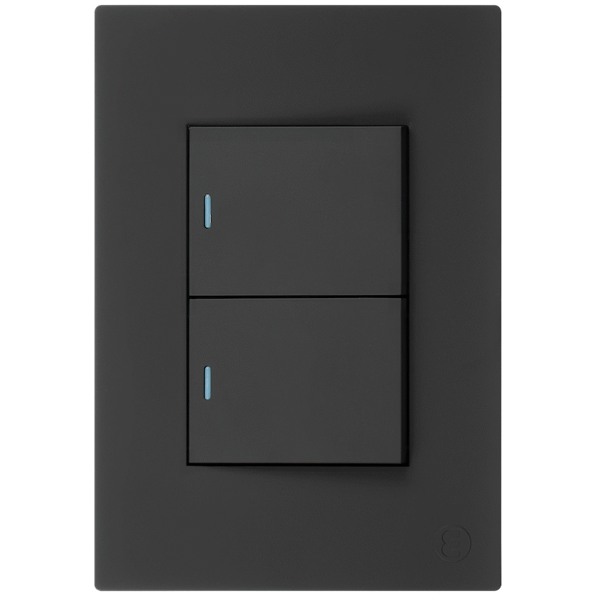 Ellies 2 Lever 2 Way Switch 2x4 (60mmx100mm) -BK