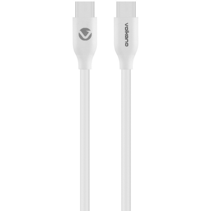 Volkano Flexi Series Type-C to Type-C 2.5m 60w - White