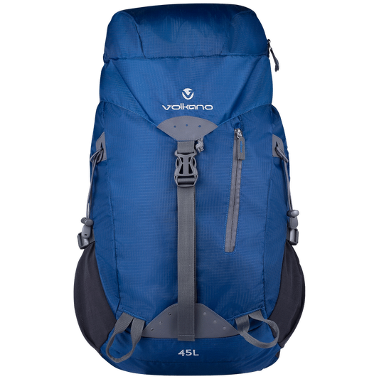 Volkano Glacier 45L Hiking Backpack Blue