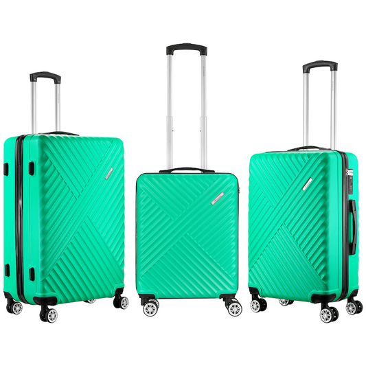 Travelwize Astra ABS 4-Wheels Spinner 3Pc Luggage Set Jade