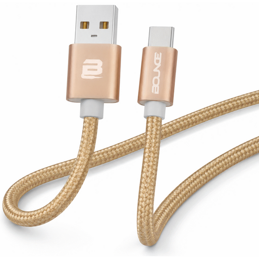 Bounce Cord Series Braided Micro USB Cable 2m - Champagne Gold