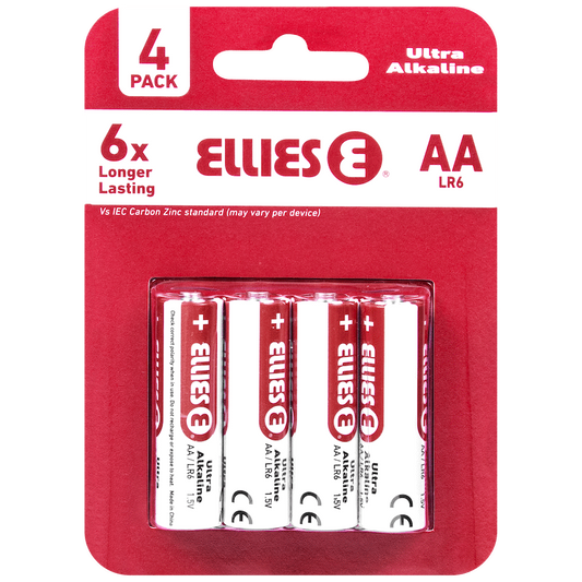 Ellies Ultra Series - Alkaline Batteries AA 4 Pack - WT