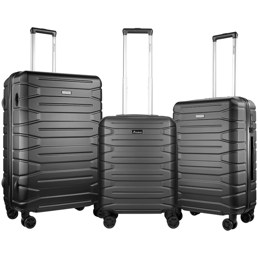 Travelwize Cabana ABS 4-Wheel Spinner 3pc Luggage Set - Black