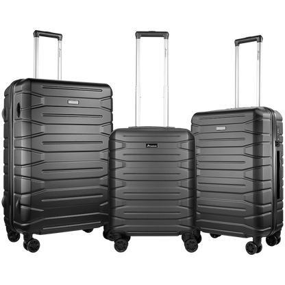 Travelwize Cabana ABS 4-Wheel Spinner 3pc Luggage Set - Black