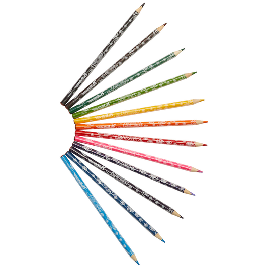 Spiderman 12 Colour Pencils Triangular Multi