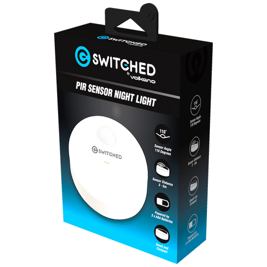 Switched PIR Sensor Night Light - White