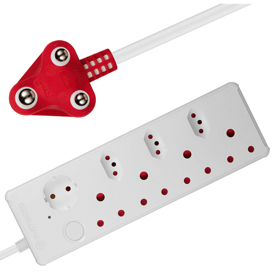 Switched Medium Surge 8-Way Multiplug 0.5m