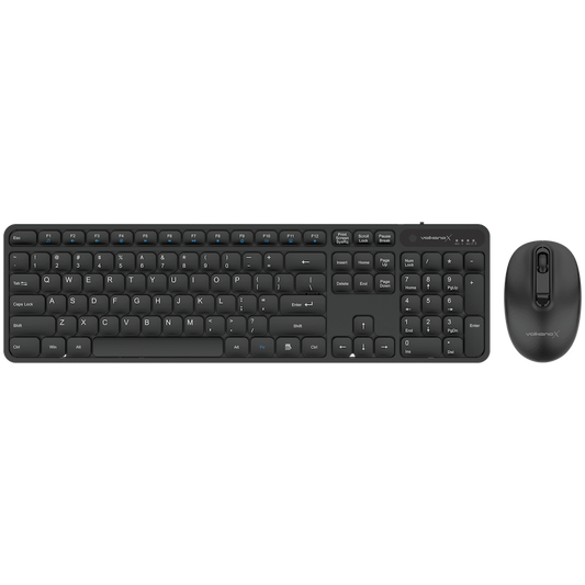 VolkanoX Garnet Bluetooth Wireless Keyboard and Mouse Combo - Black