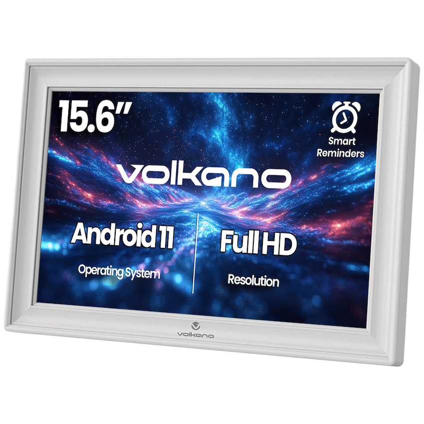 Volkano Agenda Series Smart Calendar and Digital Photo Frame 15.6" - White