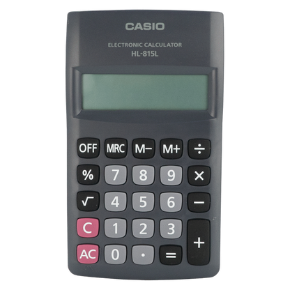 Casio HL 815 Pocket Calculator - Black
