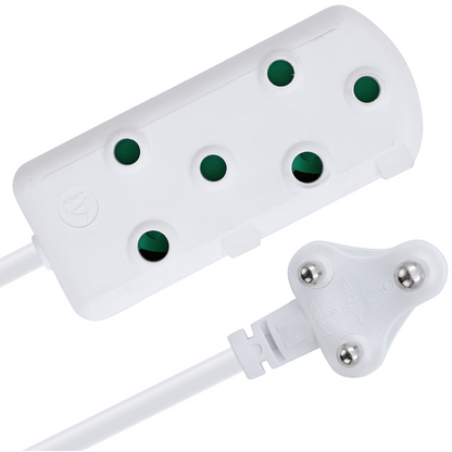Switched Light Duty Side by Side (SBS) Extension Leads 5m - WT