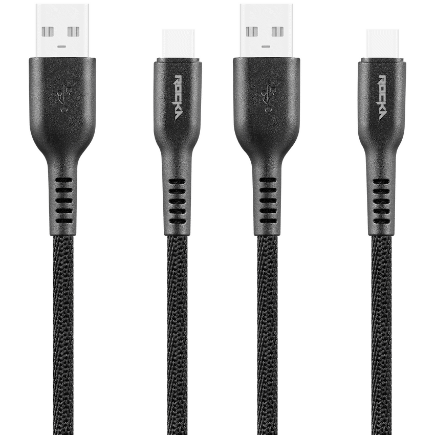 Rocka Quadro Series Type-C 4-Pack Cables - Black