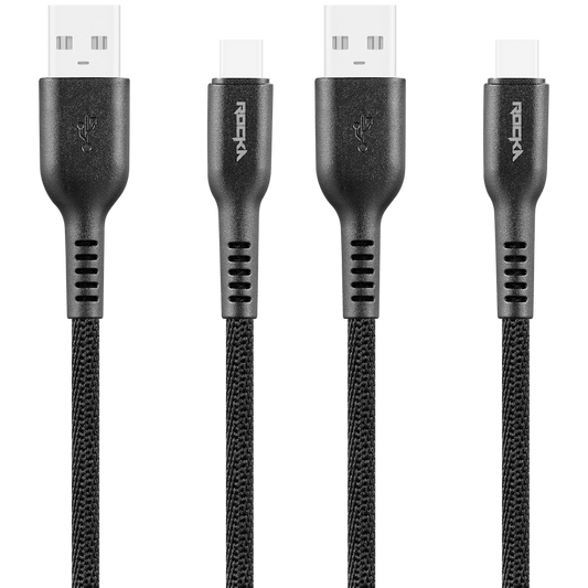 Rocka Quadro Series Type-C 4-Pack Cables - Black