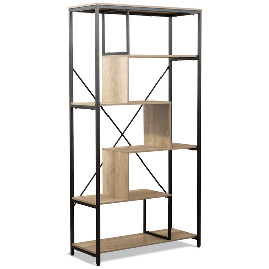 Everfurn Vector Large Bookshelf with Steel Frame
