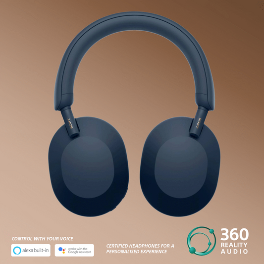Sony WH1000XM5 (Blue) Noise-Cancelling BT Headphones