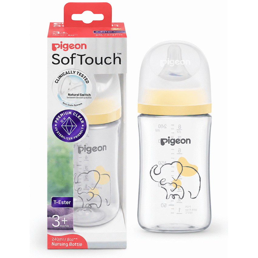 Pigeon Softouch Nursing Bottle T-Ester 240ml - Elephant