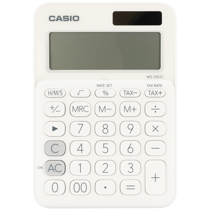 Casio MS-20UC - Desktop calculator 12 Digit - White
