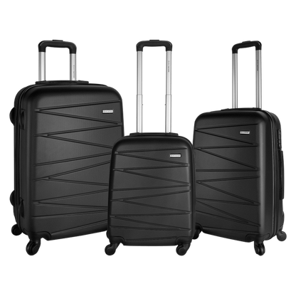 Destinations Capri series 3 Piece Trolley Luggage Set - dark grey