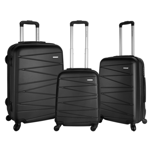 Destinations Capri series 3 Piece Trolley Luggage Set - dark grey